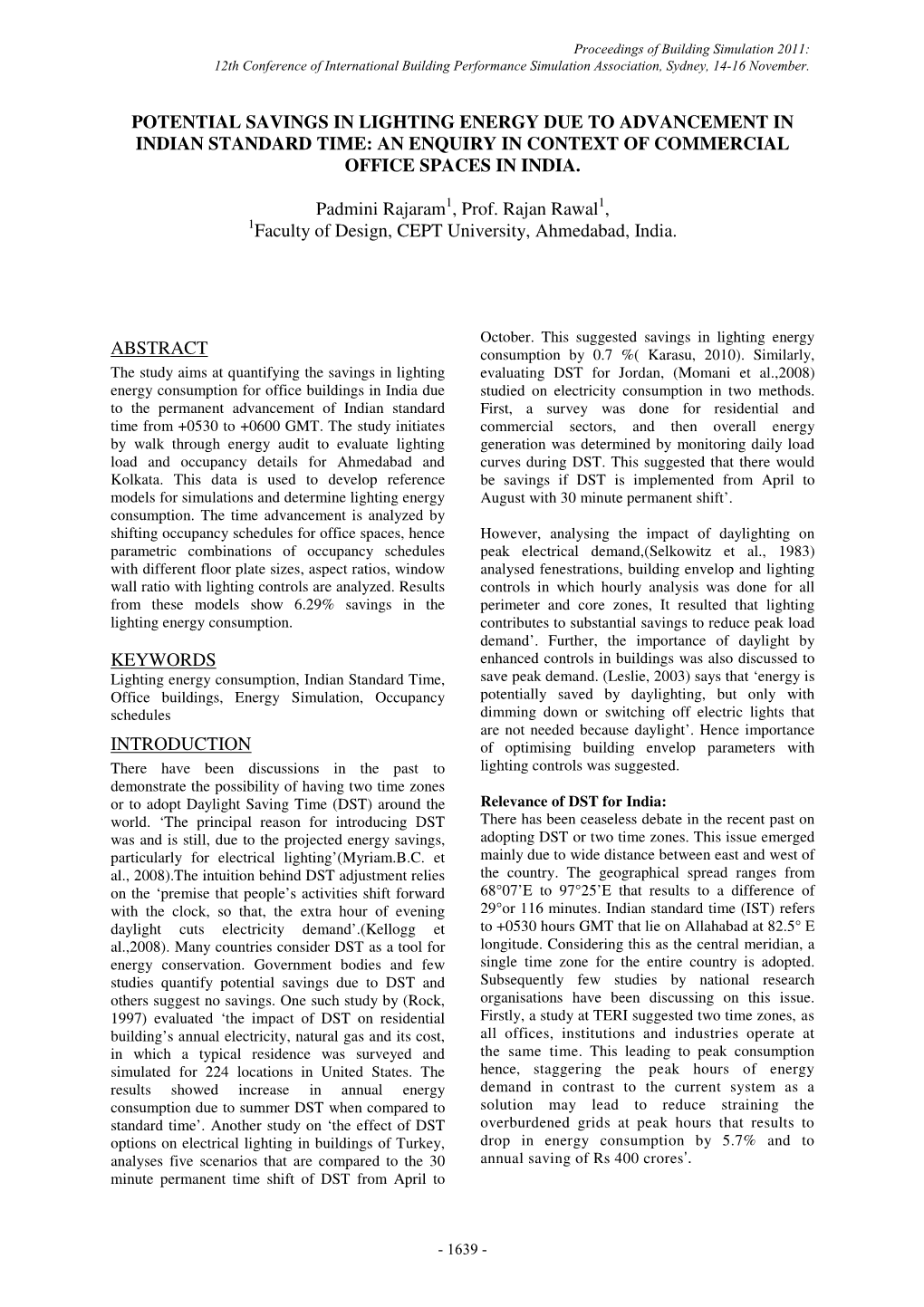 Potential Saving in Lighting Energy Due to Advancement In