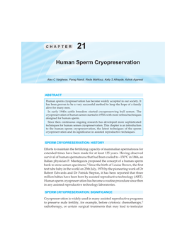 Human Sperm Cryopreservation