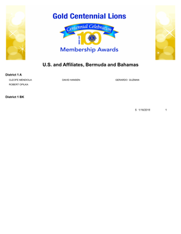 U.S. and Affiliates, Bermuda and Bahamas