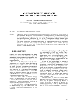 A Meta-Modelling Approach to Express Change Requirements