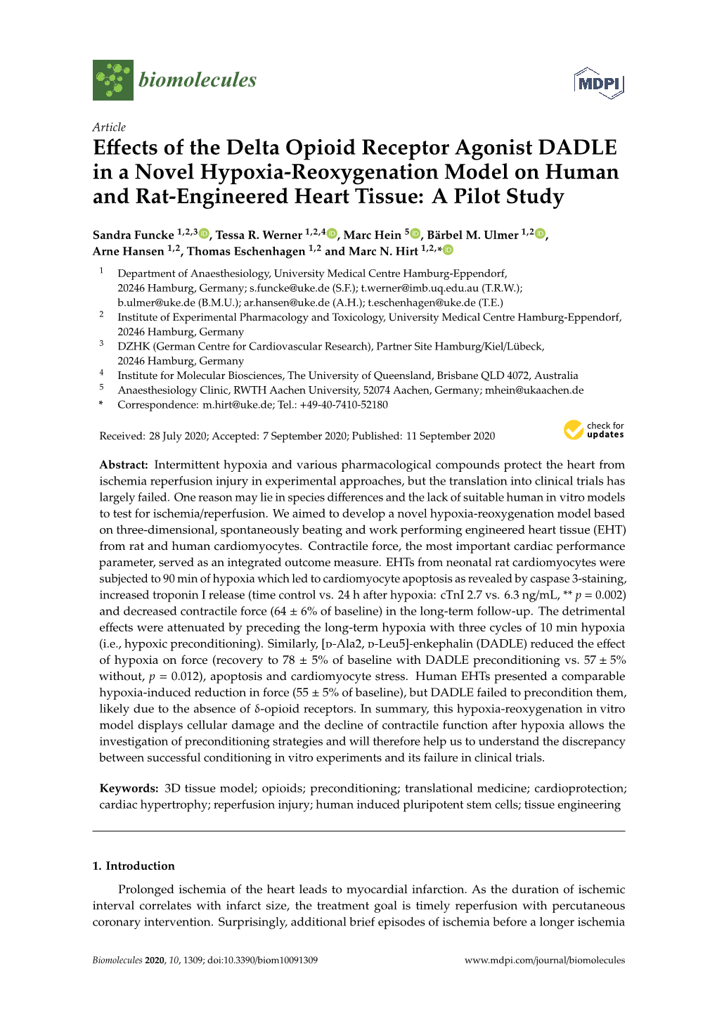 Effects of the Delta Opioid Receptor Agonist DADLE in a Novel Hypoxia