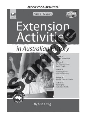 Extension Activities in Australian History Sample