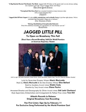 Jagged Little Pill Takes on the Good Work We Are Always Asking New Musicals to Do: the Work of Singing About Real Things.”