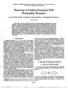 Reactions of Polyfluorobenzenes with Nucleophilic Reagentsl