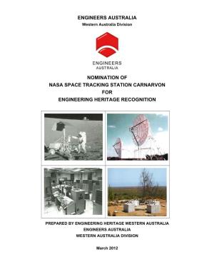 Nasa Space Tracking Station Carnarvon for Engineering Heritage Recognition