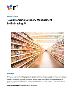 Revolutionizing Category Management by Embracing AI