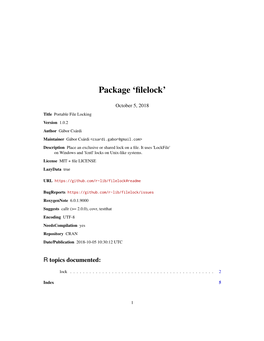 Package 'Filelock'