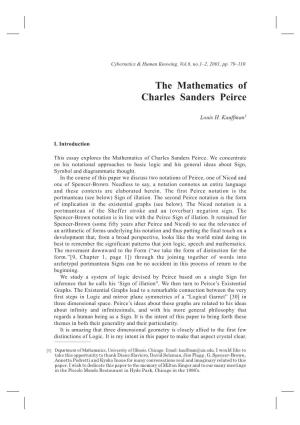 The Mathematics of Charles Sanders Peirce