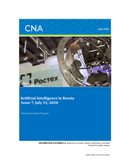 Artificial Intelligence in Russia Issue 7, July 31, 2020