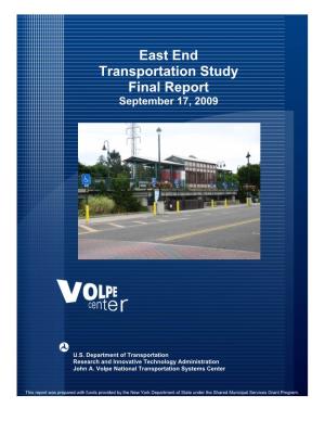 East End Transportation Study Final Report September 17, 2009