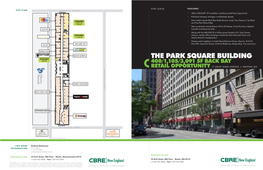 The Park Square Building Available 400 Sf 400/1,105/3,091 Sf Back Bay Saint James Avenue Retail Opportunity 31 Saint James Avenue :: Boston, Ma Boylston Street
