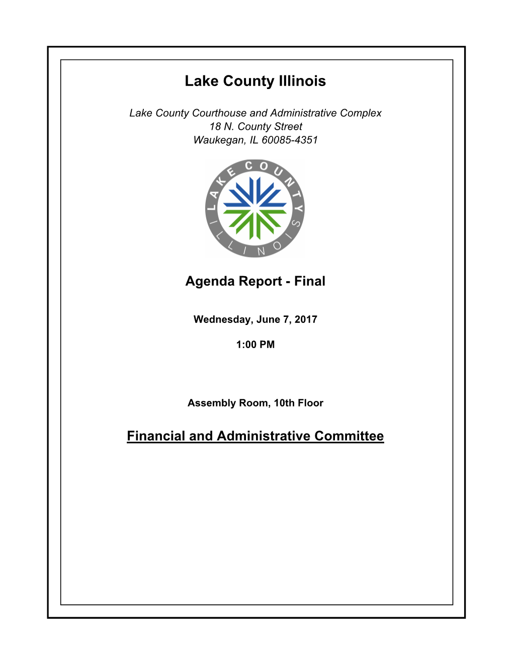 Agenda Report - Final