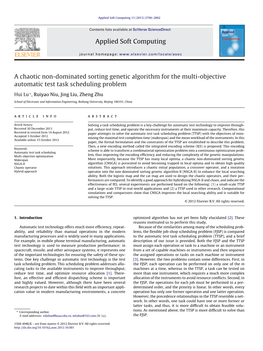 A Chaotic Non-Dominated Sorting Genetic Algorithm for the Multi-Objective