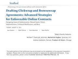 Drafting Clickwrap and Browsewrap Agreements