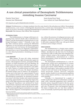 A Rare Clinical Presentation of Desmoplastic Trichilemmoma