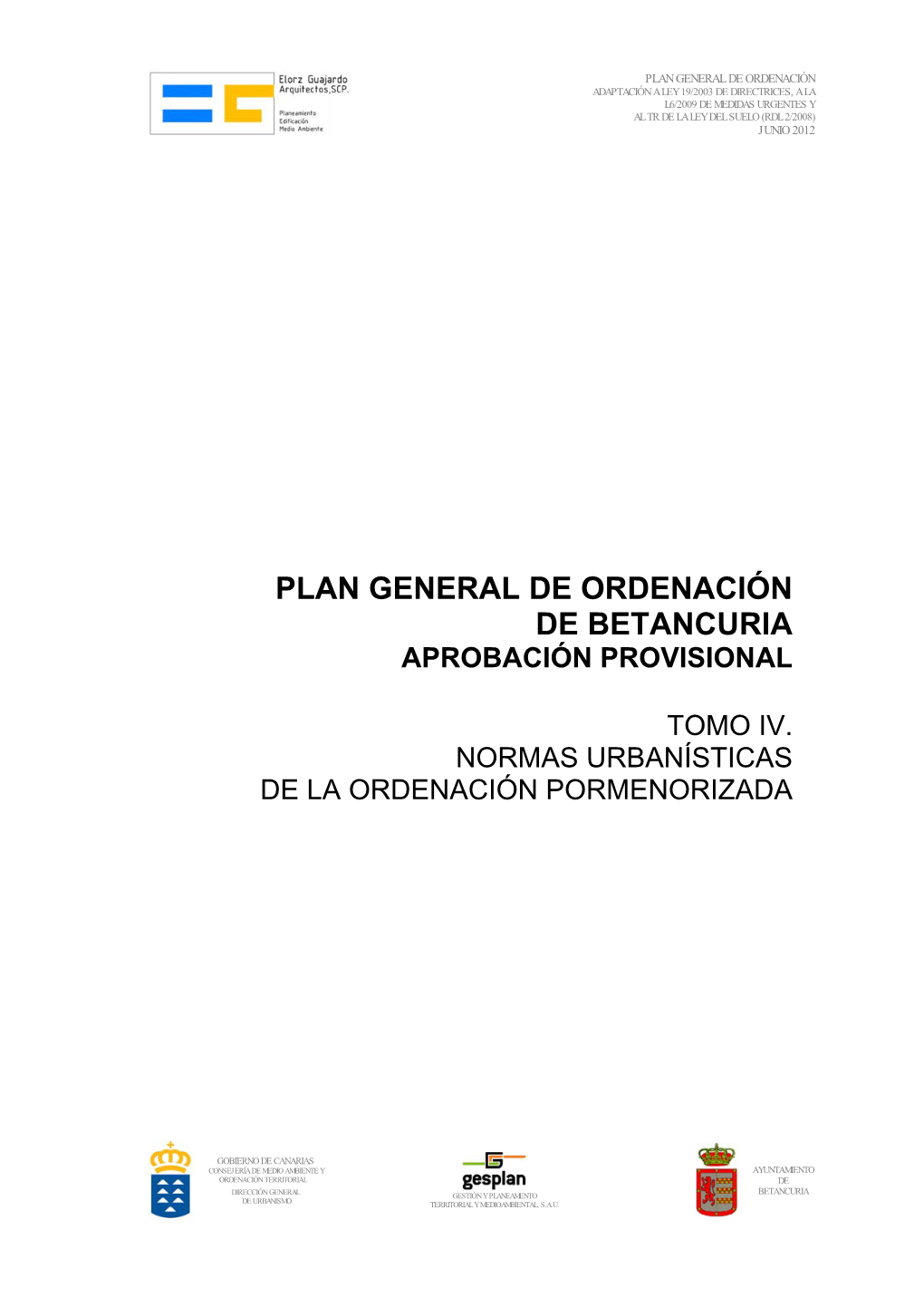 Plan General De Ordenación De Betancuria Aprobación Provisional