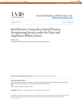 Book Review: Genocide As Social Practice: Reorganizing Society