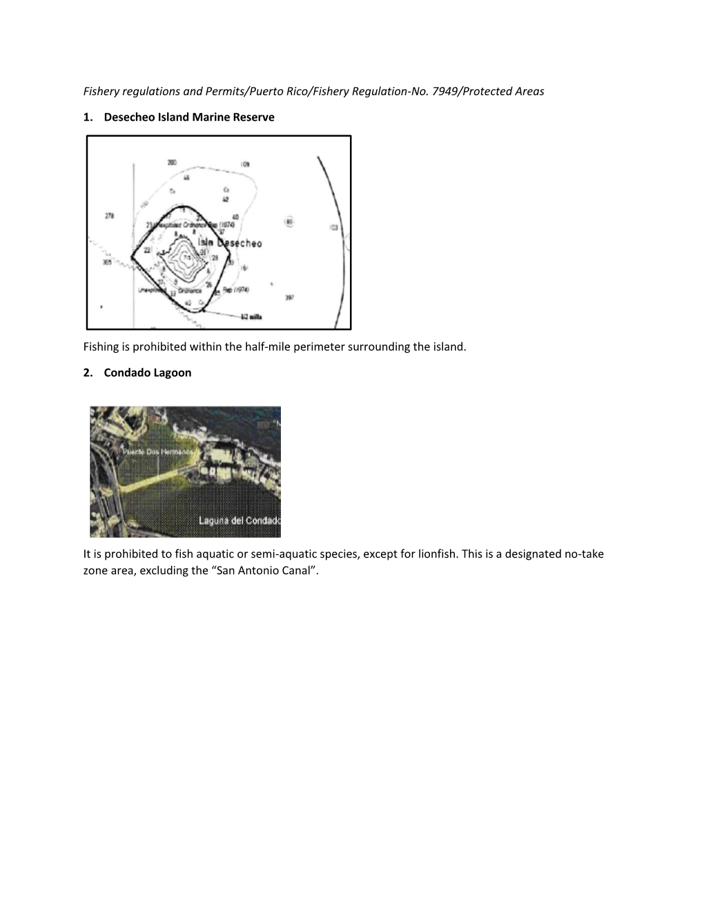 Fishery Regulations and Permits/Puerto Rico/Fishery Regulation-No