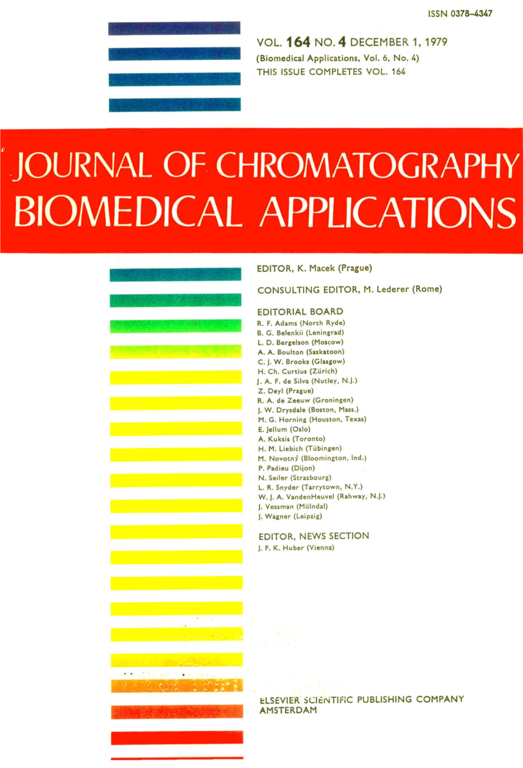 J. of Chromatography 1979 Vol.164 No.4