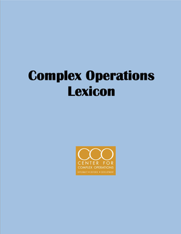 Complex Operations Lexicon
