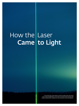 How the Laser Came to Light