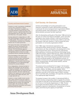 Civil Society Briefs: Armenia