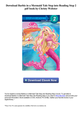 Download Barbie in a Mermaid Tale Step Into Reading Step 2 Pdf Ebook by Christy Webster