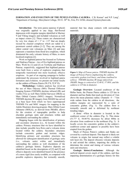 Formation and Evolution of the Peneus Patera Caldera