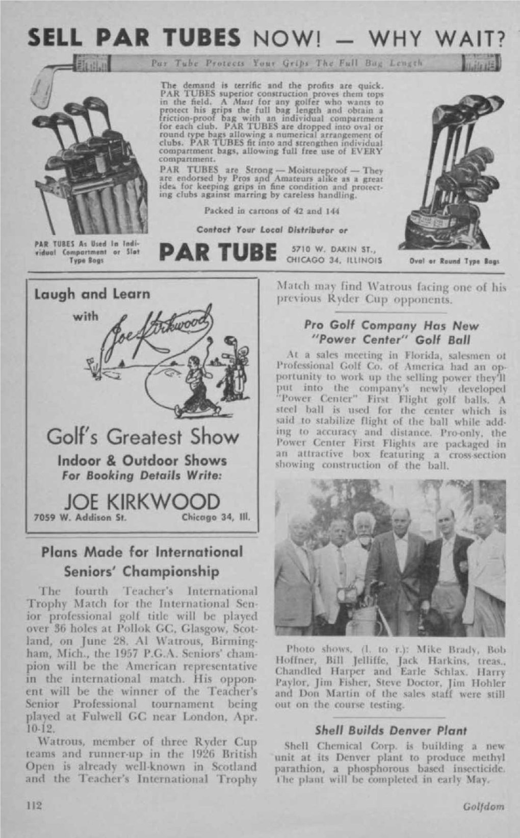 Golf's Greatest Show JOE KIRKWOOD