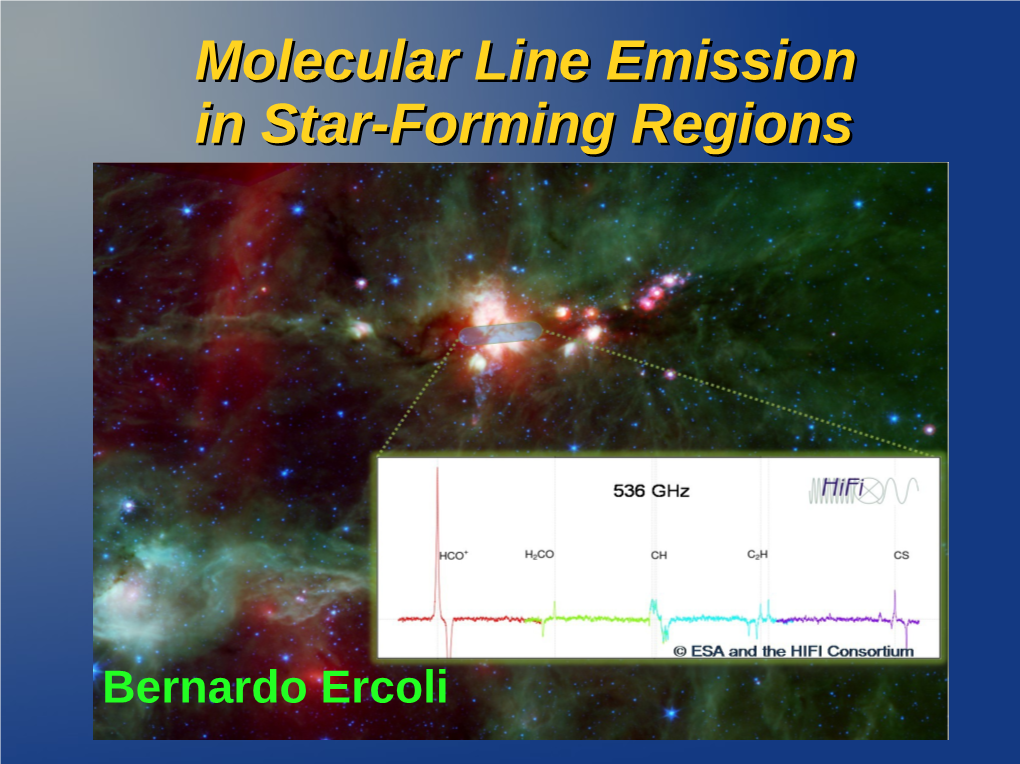 Molecular Line Emission in Star-Forming Regions