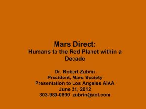 Mars Direct: Humans to the Red Planet Within a Decade