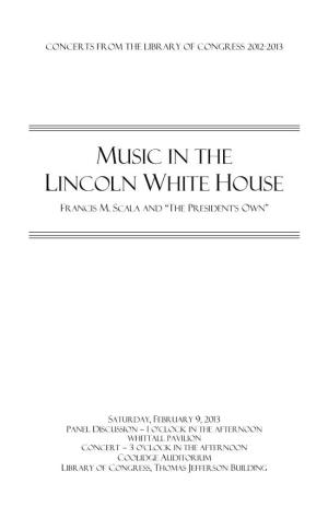 Music in the Lincoln White House