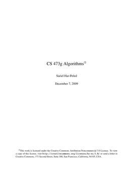 CS 473G Algorithmsx
