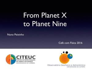 From Planet X to Planet Nine