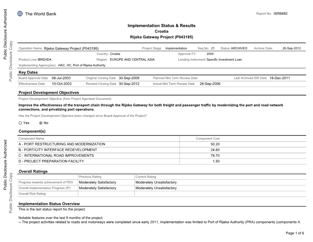 World Bank Document