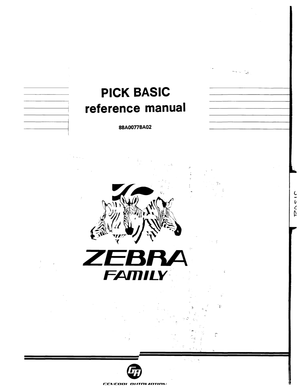 PICK BASIC Reference Manual --~I