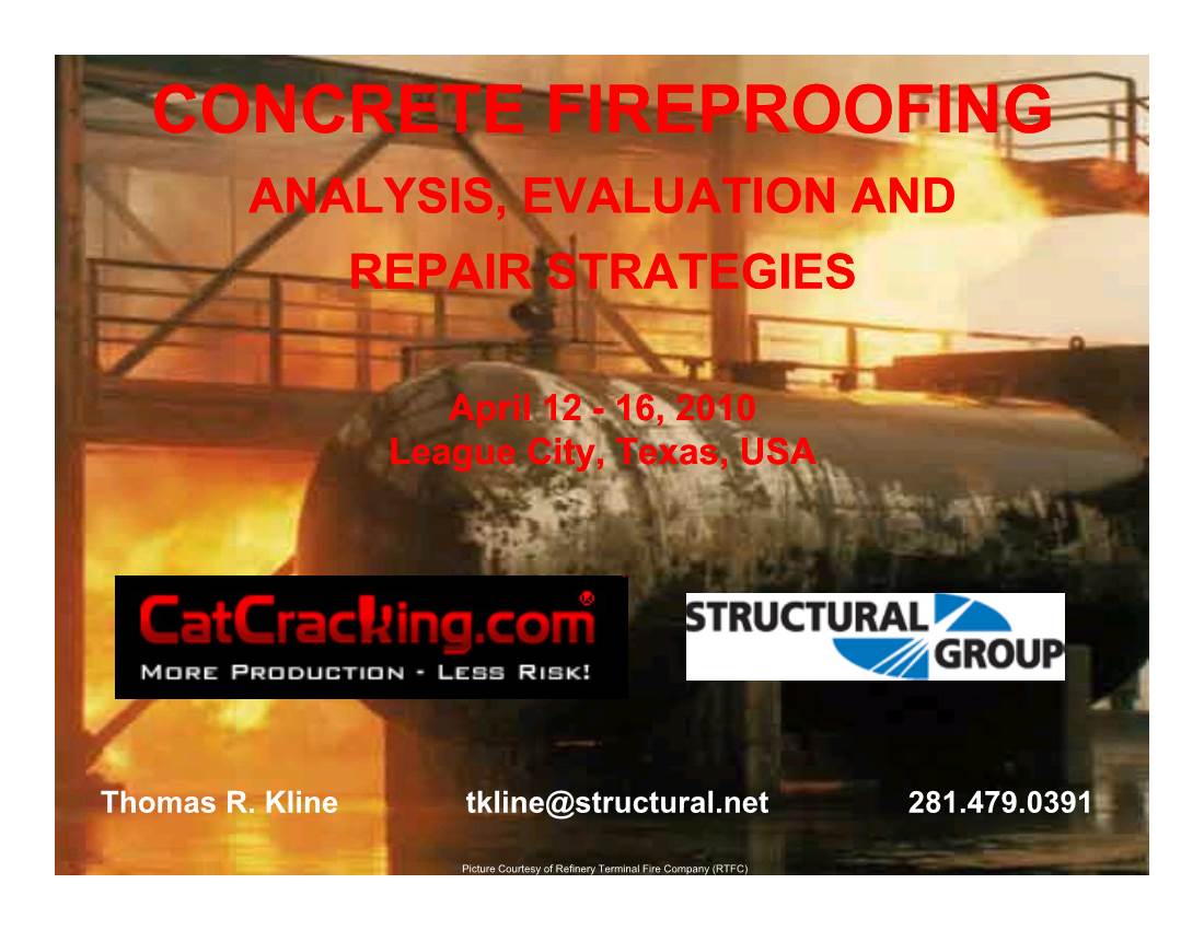 Concrete Fireproofing Analysis, Evaluation and Repair Strategies