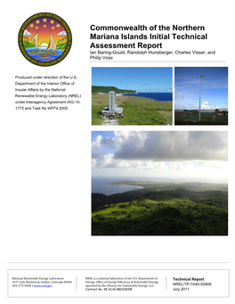 Commonwealth of Northern Mariana Islands Initial Technical