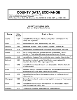 County Data Exchange