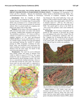 Serra Da Cangalha, Tocantins, Brazil: Insights to the Structure of a Complex Impact Crater with an Overturned Central Uplift
