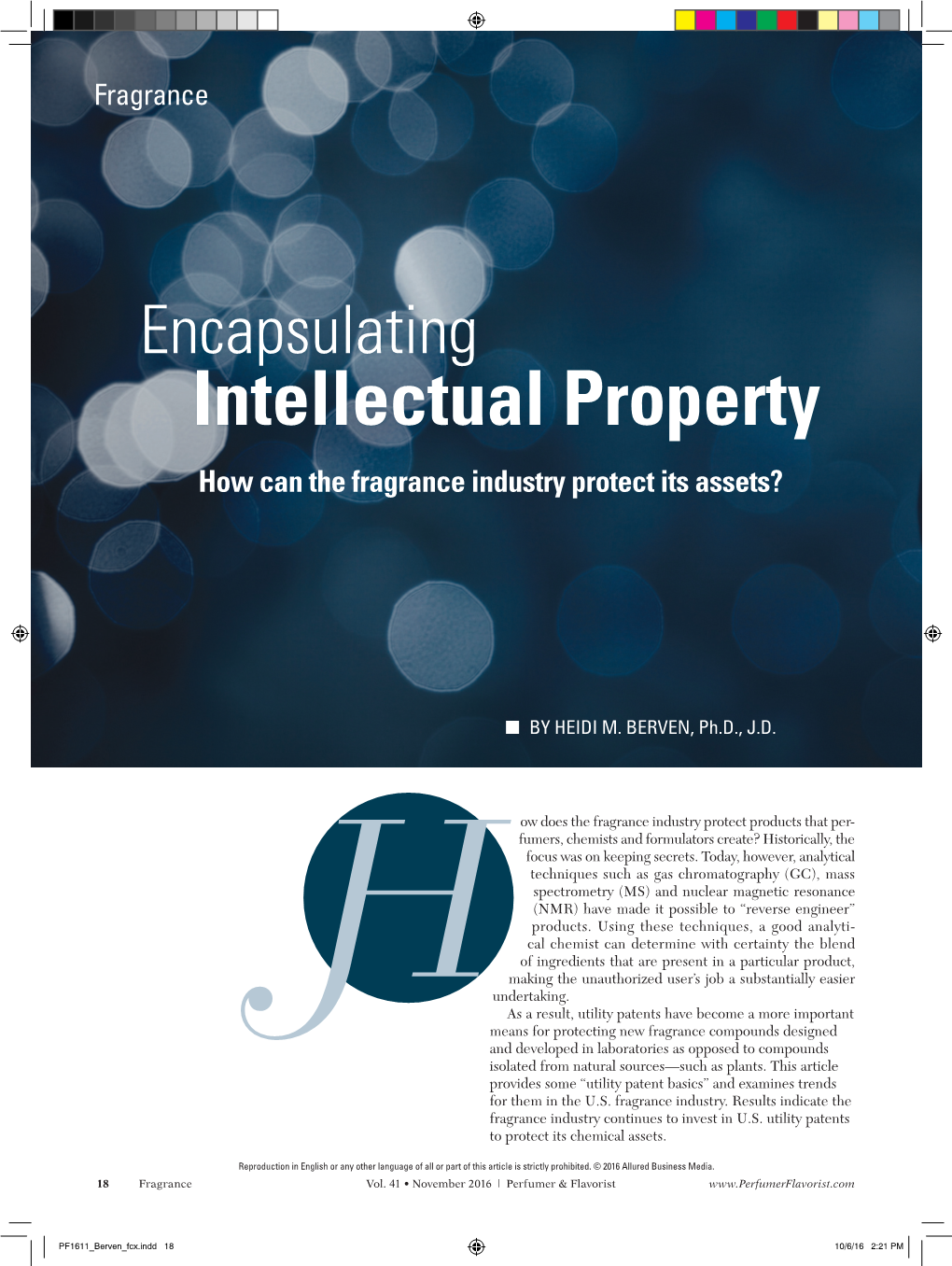 Encapsulating Intellectual Property How Can the Fragrance Industry Protect Its Assets?