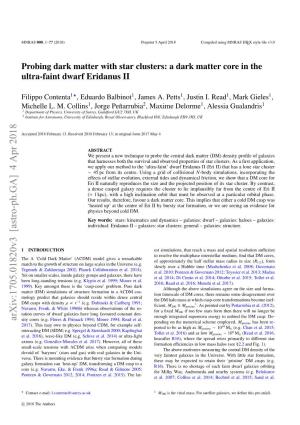 Probing Dark Matter with Star Clusters: a Dark Matter Core in the Ultra-Faint Dwarf Eridanus II