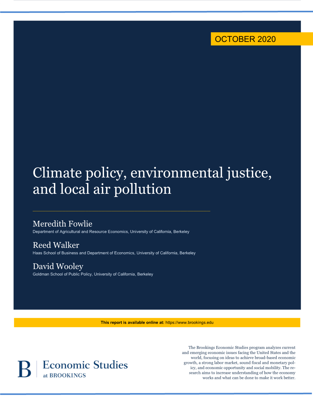 Climate Policy, Environmental Justice, and Local Air Pollution