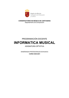 Informatica Musical Asignatura Optativa