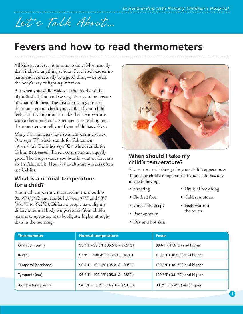 Fevers and How to Read Thermometers