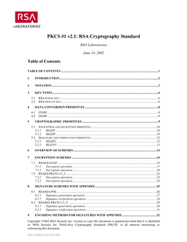 PKCS #1 V2.1: RSA Cryptography Standard