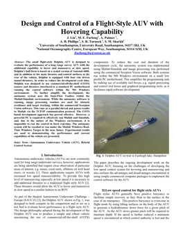 Design and Control of a Flight-Style AUV with Hovering