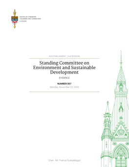 Evidence of the Standing Committee on Environment and Sustainable Development