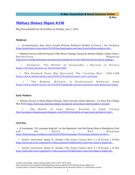 Military History Digest #338