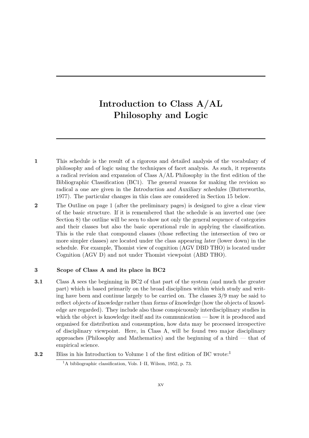 Introduction to Class A/AL Philosophy and Logic